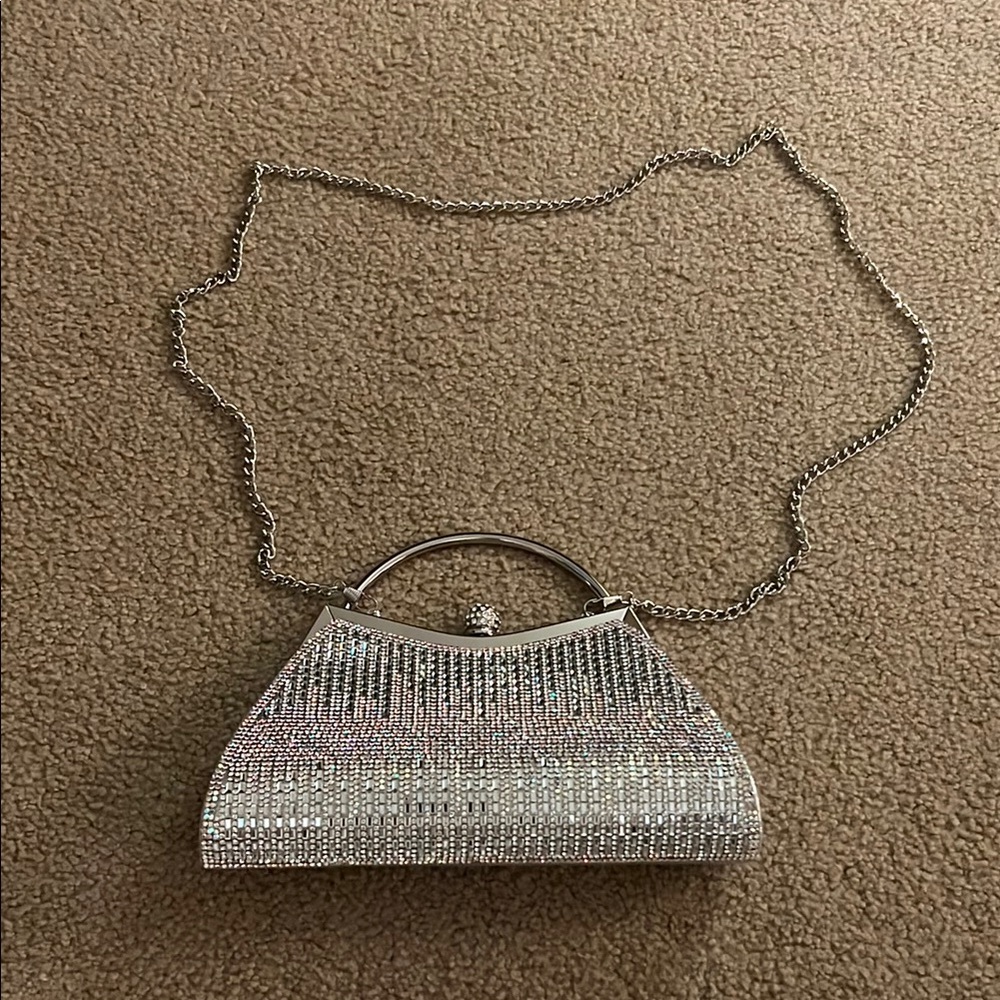 Elegant Silver Evening Bag